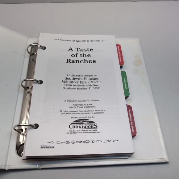 A Taste Of The Ranches Community Cookbook Southwest Volunteer Fire Rescue FL - Picture 7 of 9